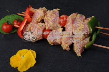 Brochette de porc moutarde...