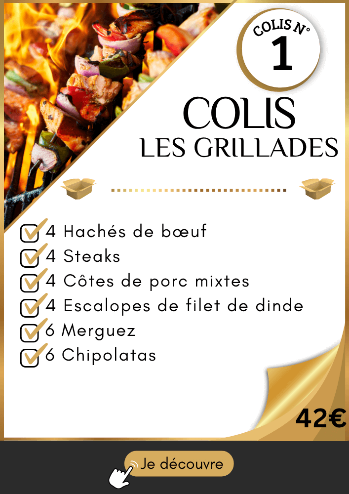 Colis pas cher à base de grillade pour barbecue