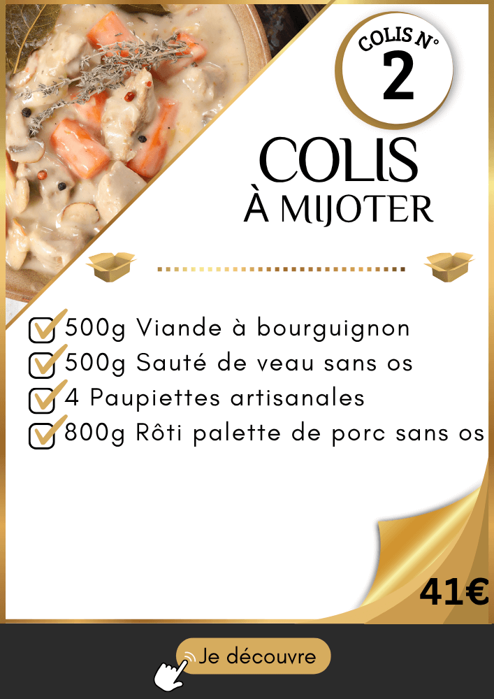 Colis pas cher à base de viande à mijoter pour les plats d'hiver