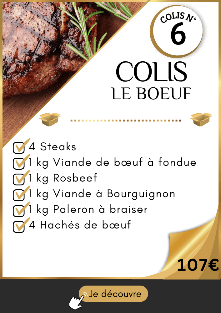 Colis pas cher spécial viande de bœuf de qualité pour manger bon