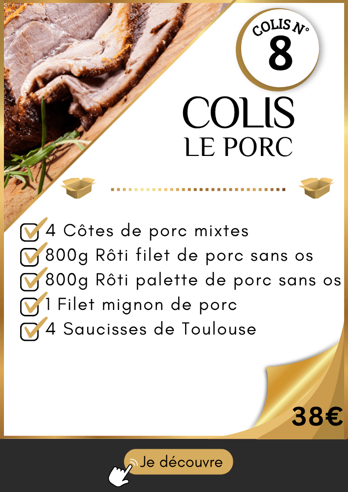 Colis pas cher à base de porc