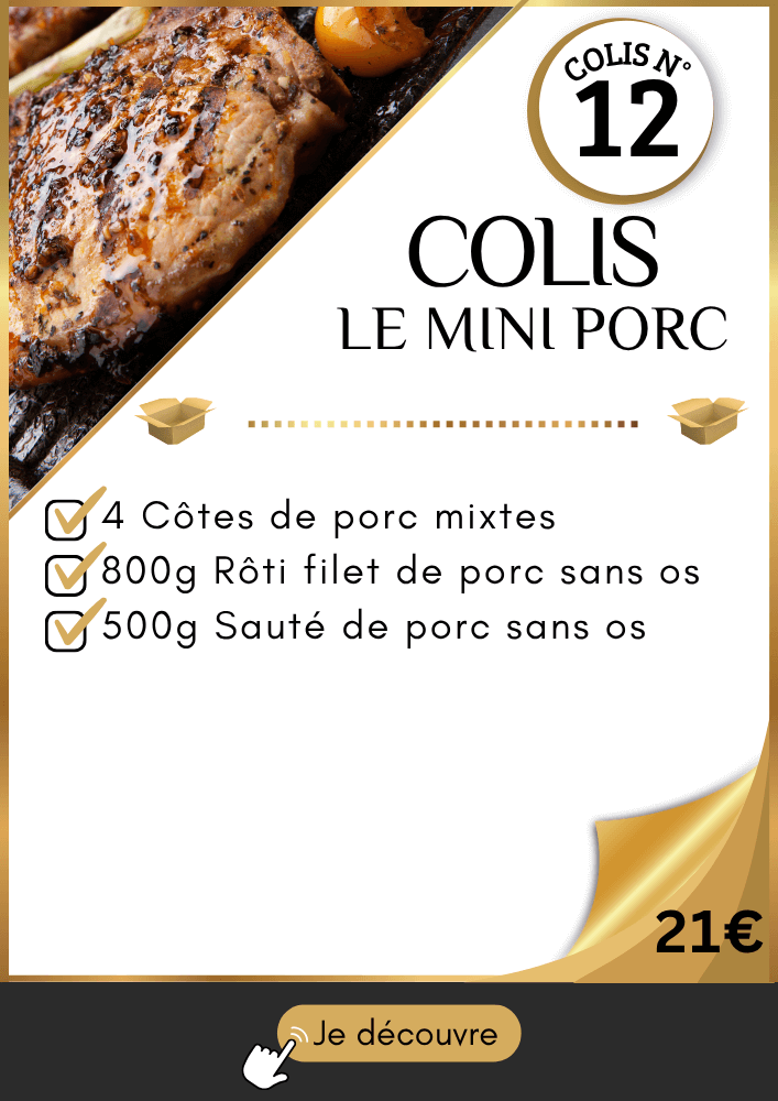 Petit colis pas cher à base de porc