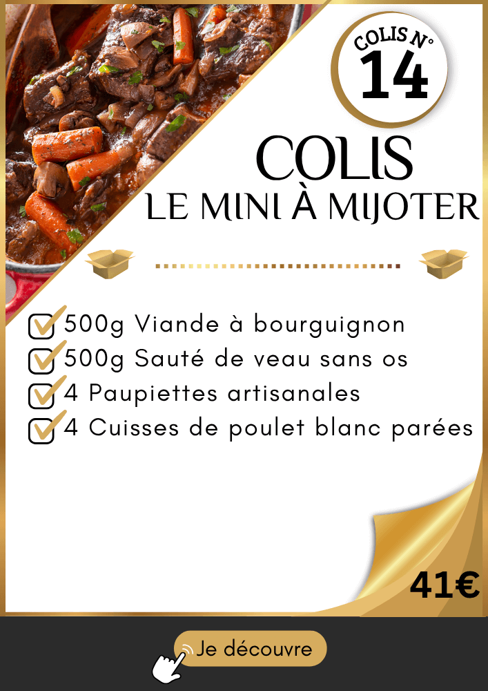 Colis pas cher à base de viande à mijoter petit format