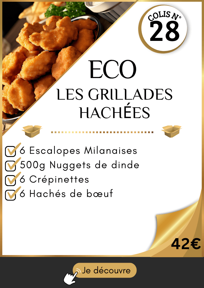 Colis économique de viande de grillades hachés