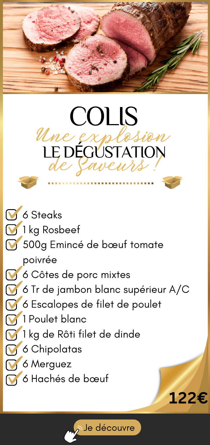 colis dégustation viande raffiné pour 6 personnes pas cher