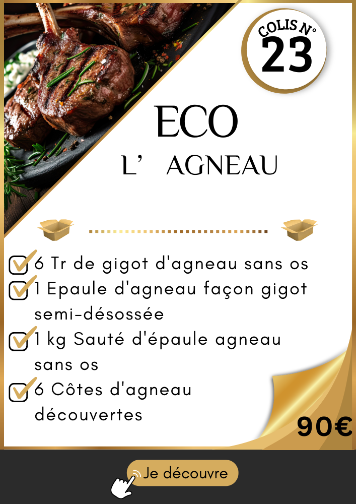 Colis économique de viande d'agneau