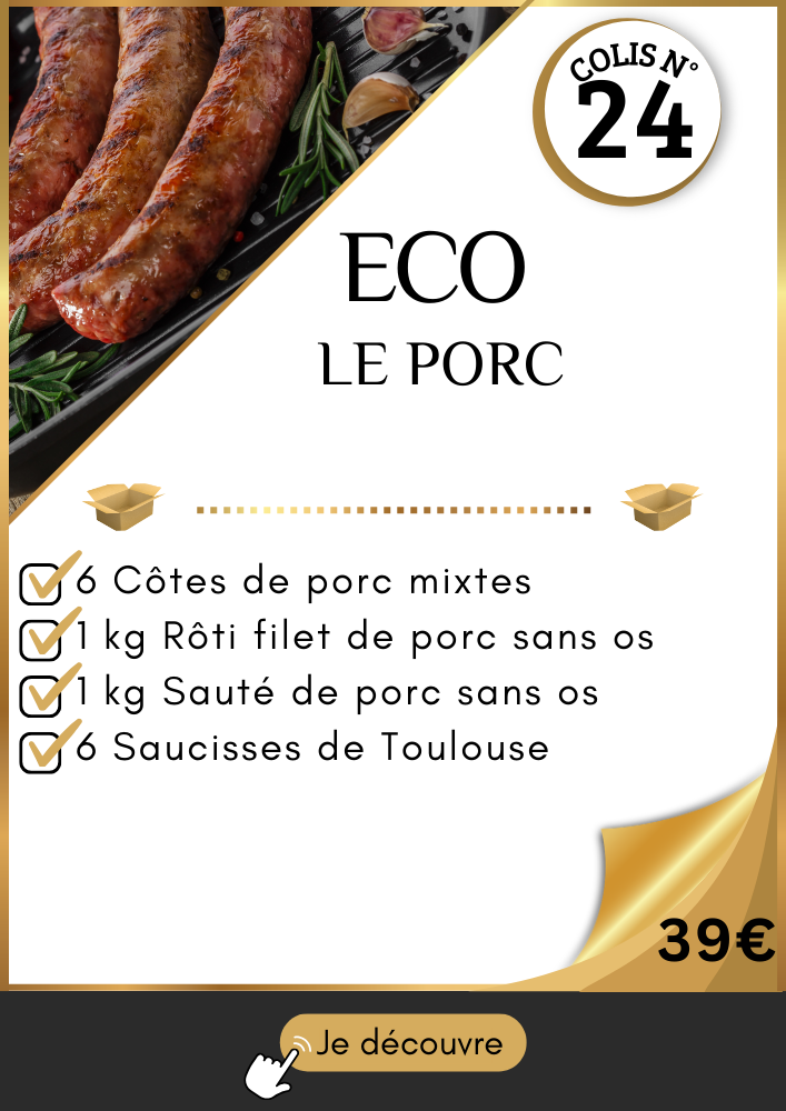 Colis économique de viande de porc