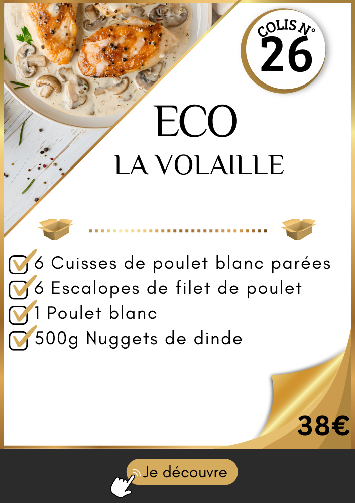 Colis économique de viande de volailles