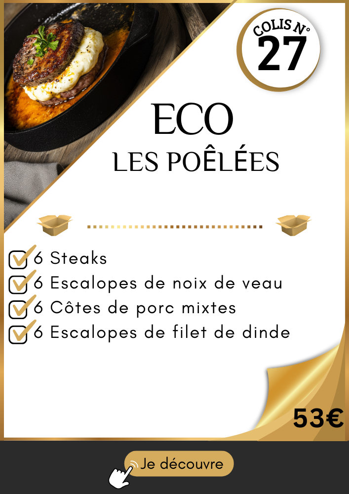 Colis économique de viande de poêlés