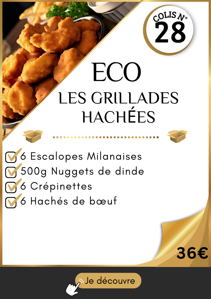 Colis économique de viande de grillades hachés